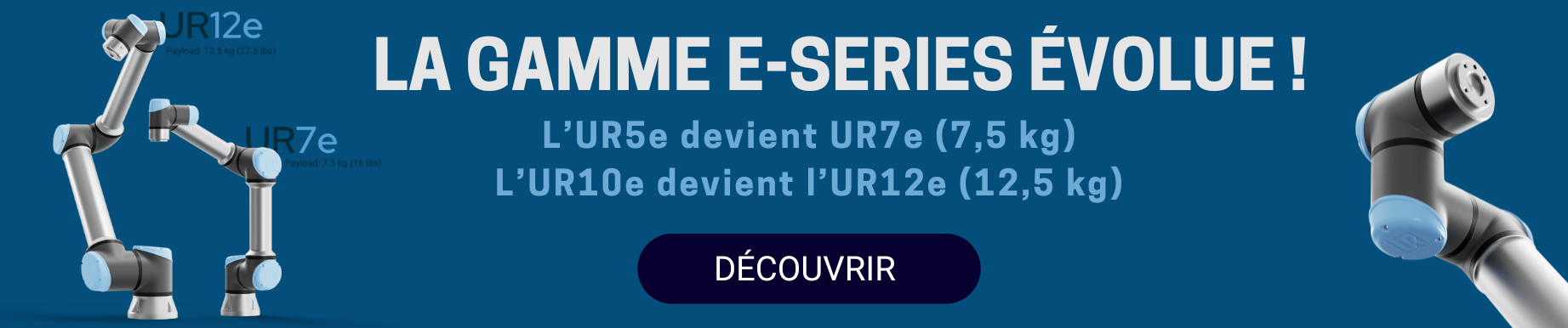 slider UR7e et UR12e